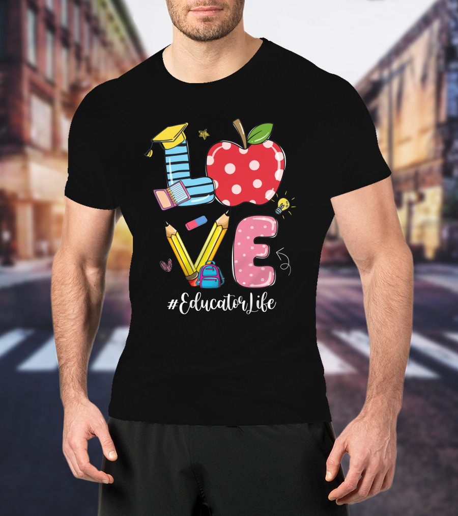 Love Apple Pencil Backpack #EducatorLife T-Shirt