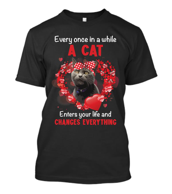 Every Once In A While A Cat Enters Your Life And Changes Everything T-Shirt