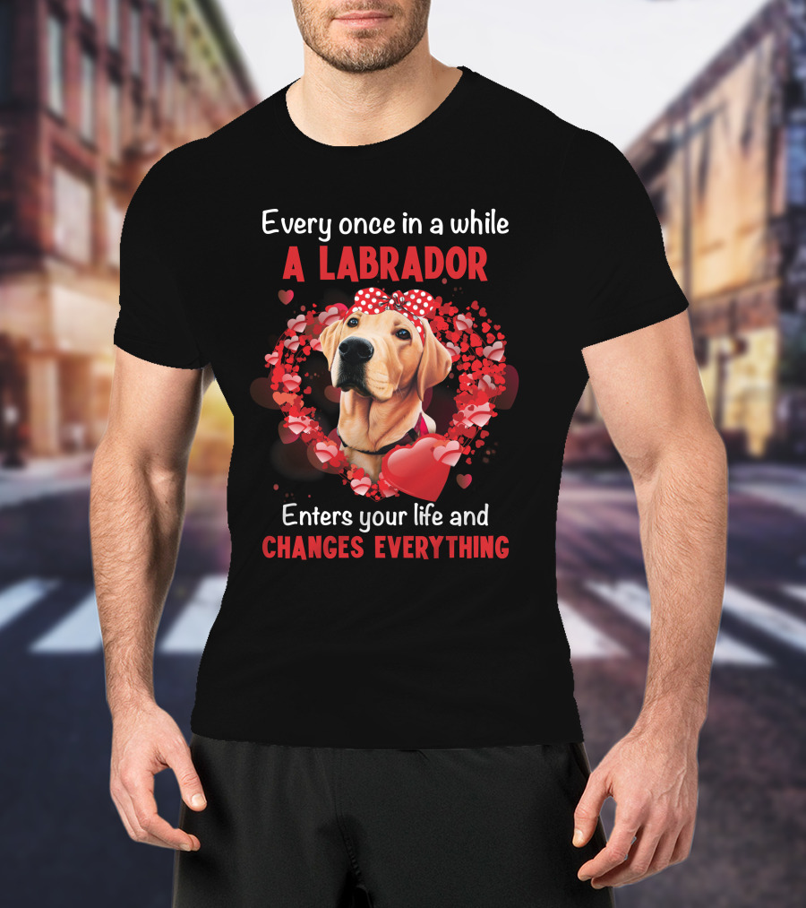 Every Once In A While A Labrador Enters Your Life And Changes Everything T-Shirt