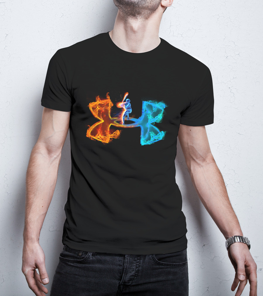 Under Armour Fiery Baseball Player T-Shirt