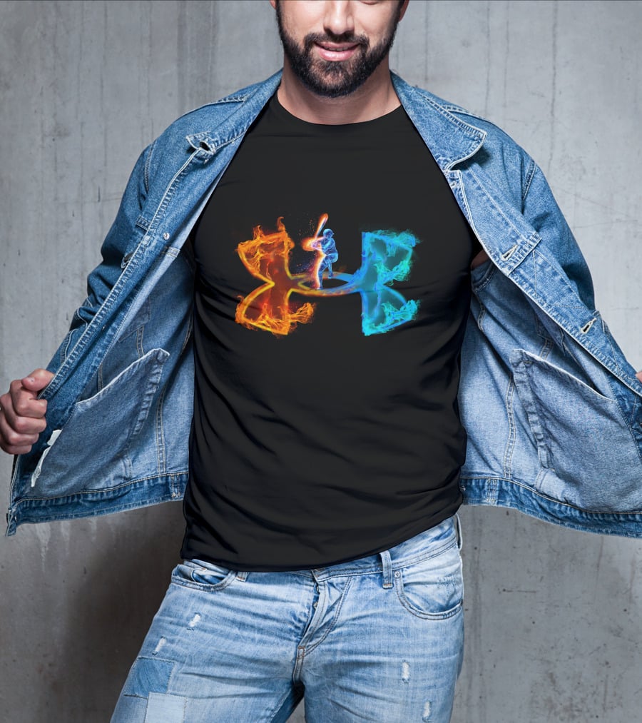 Under Armour Fiery Baseball Player T-Shirt