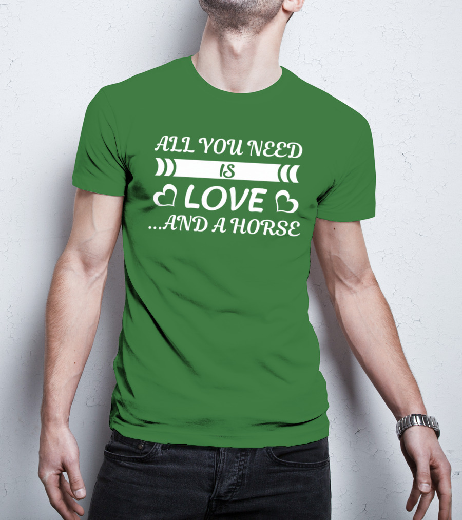 All You Need Is Love And A Horse All I Want For Christmas Are Gains T-Shirt