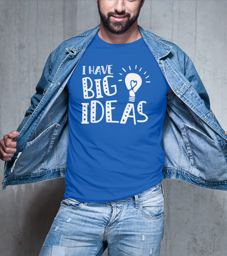 I HAVE BIG IDEAS Light Bulb Heart T-Shirt
