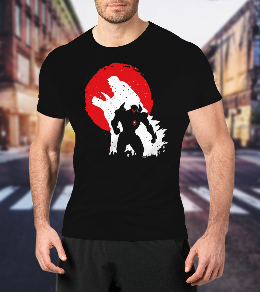Pacific Rim Mech Vs. Kaiju Battle Scene T-Shirt