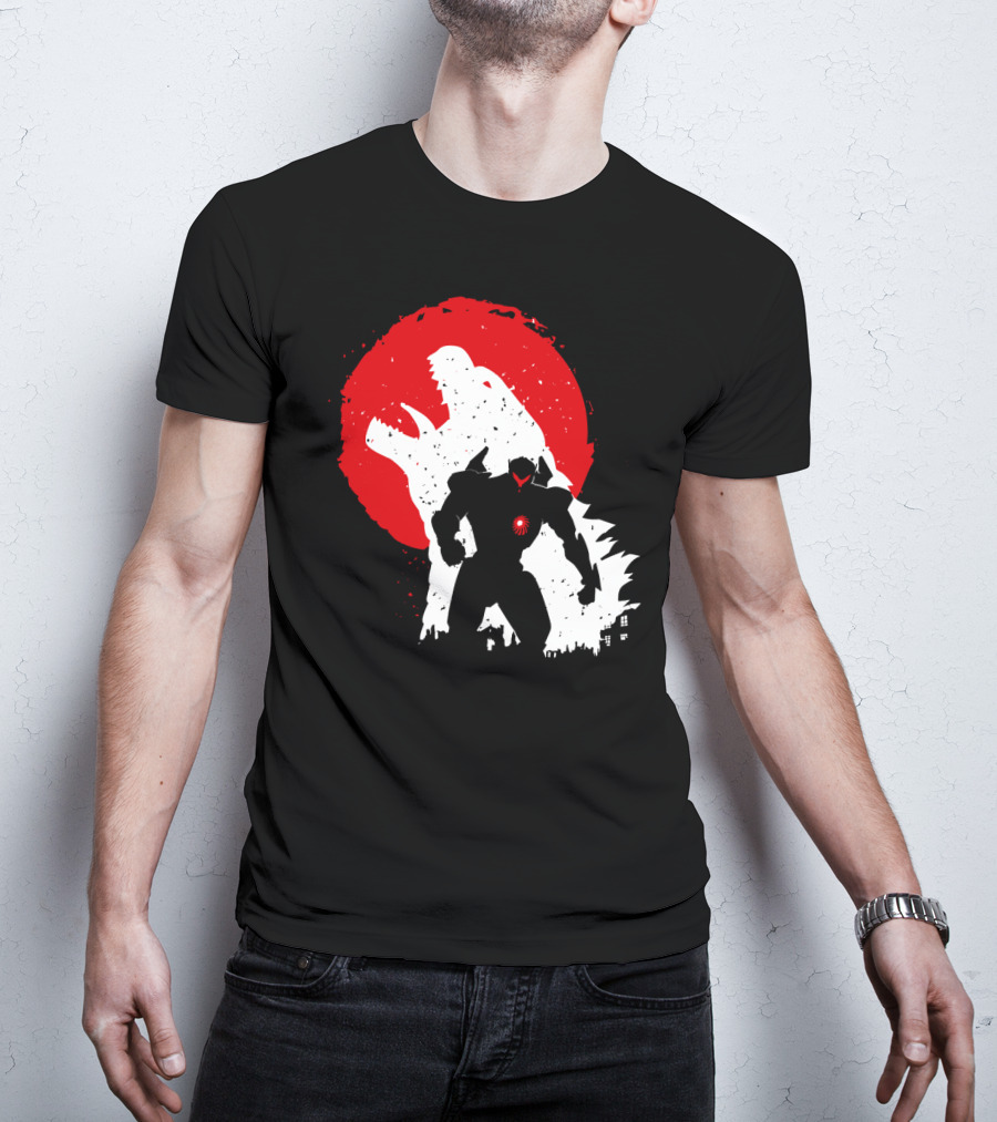 Pacific Rim Mech Vs. Kaiju Battle Scene T-Shirt