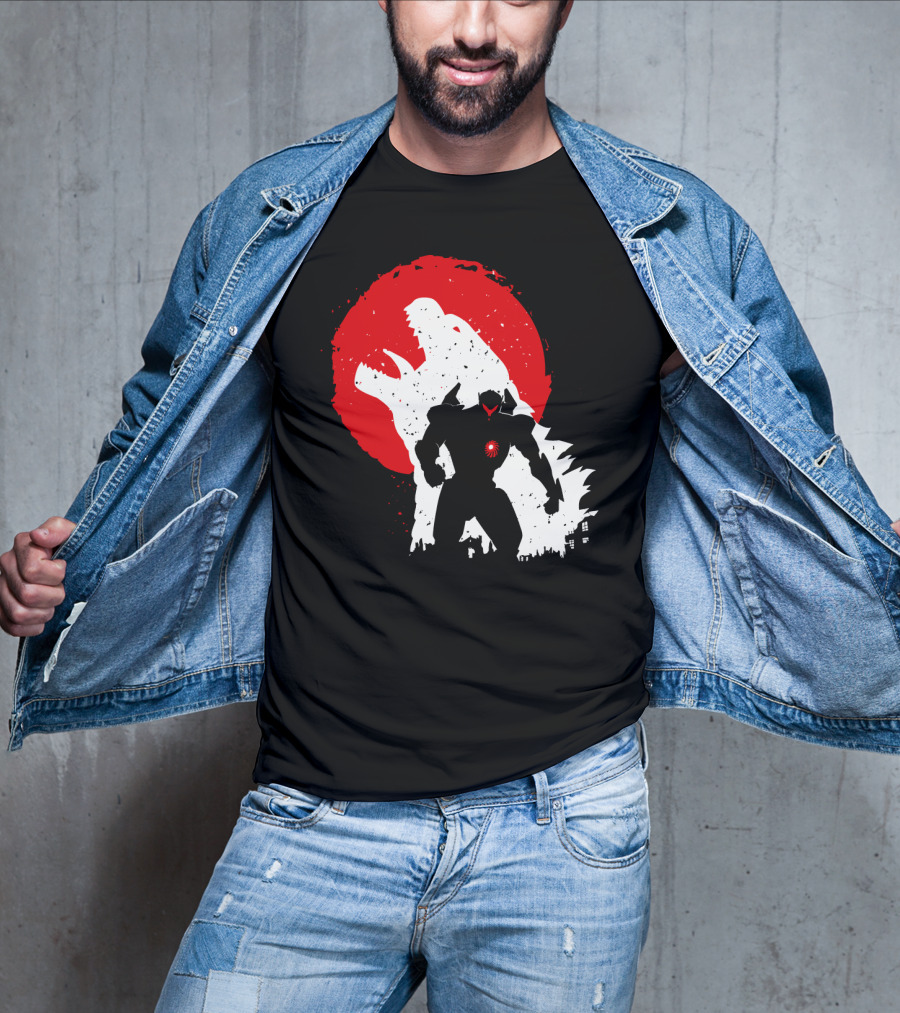 Pacific Rim Mech Vs. Kaiju Battle Scene T-Shirt