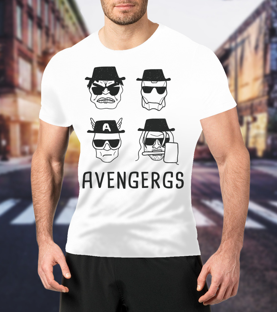 Avengergs Characters With Hats And Sunglasses T-Shirt