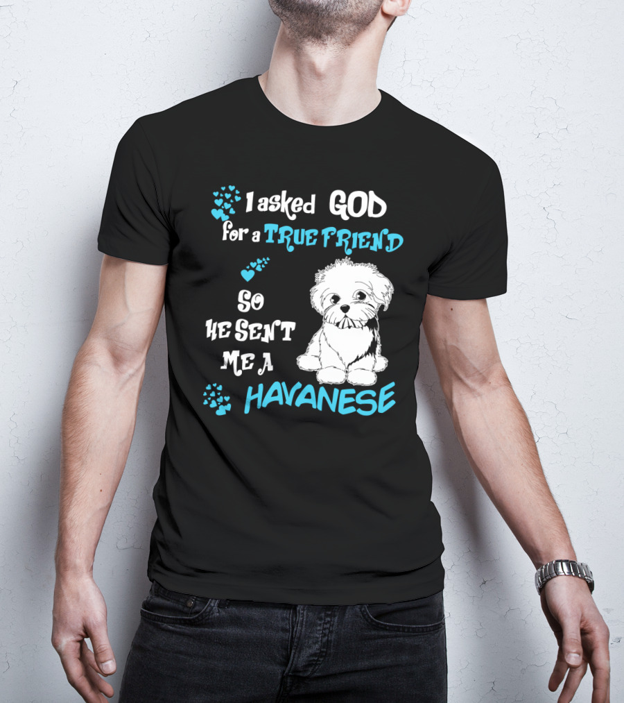 I Asked God For A True Friend So He Sent Me A Havanese T-Shirt