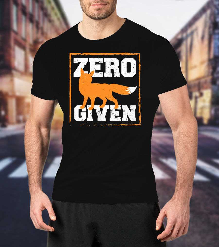 Zero Fox Given Block Style Fox T-Shirt