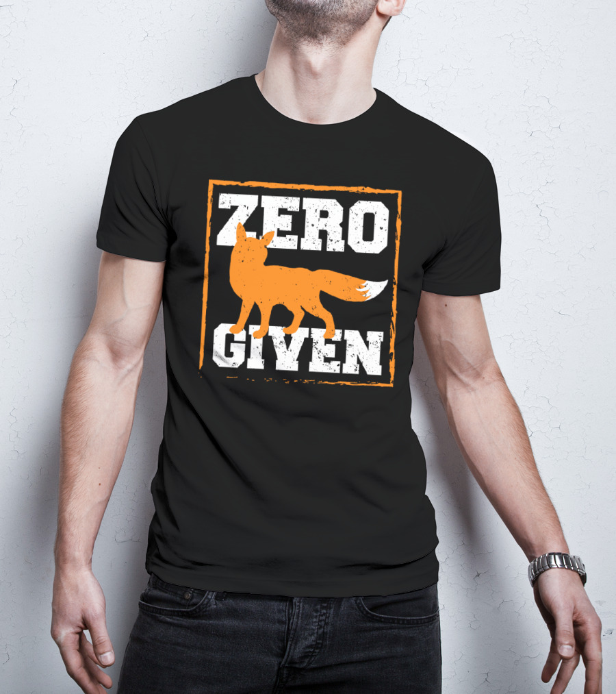 Zero Fox Given Block Style Fox T-Shirt