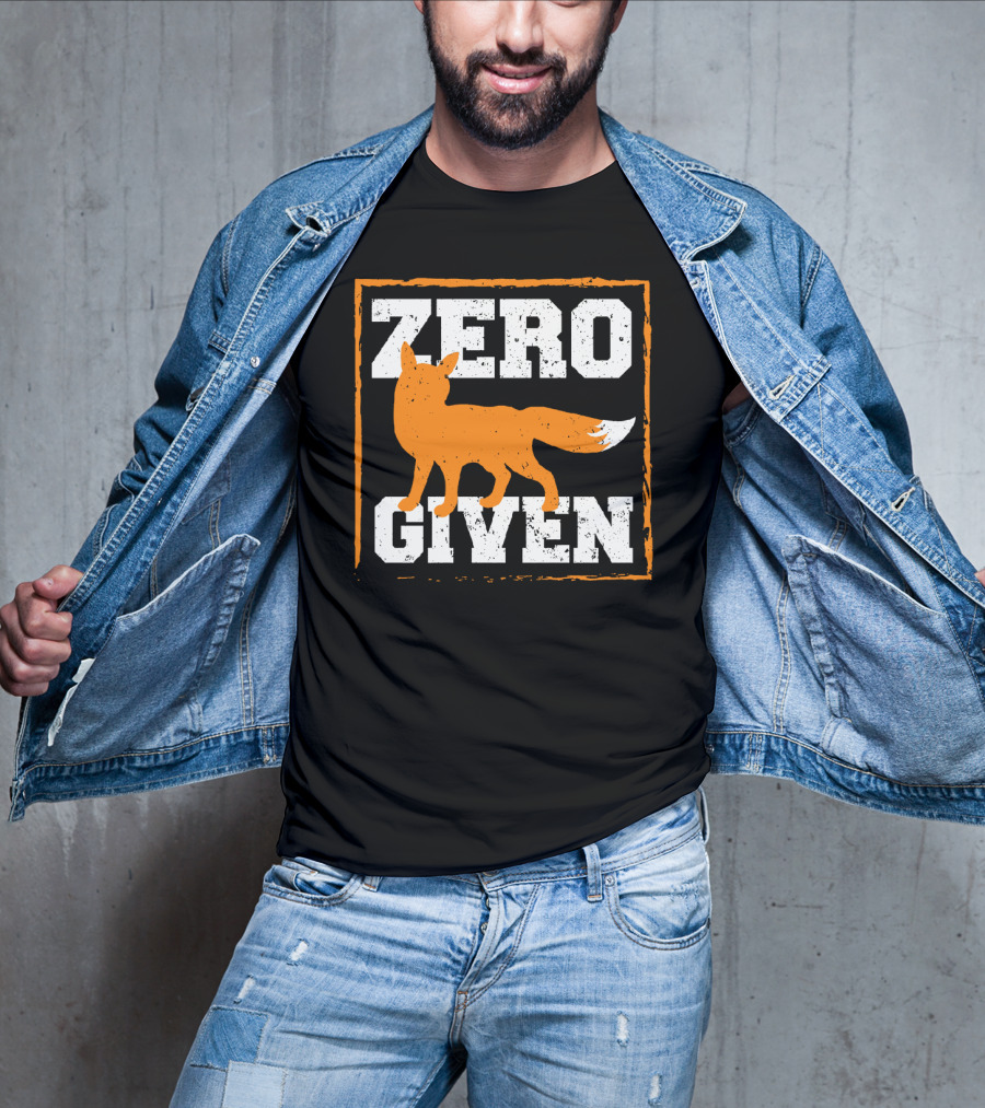 Zero Fox Given Block Style Fox T-Shirt
