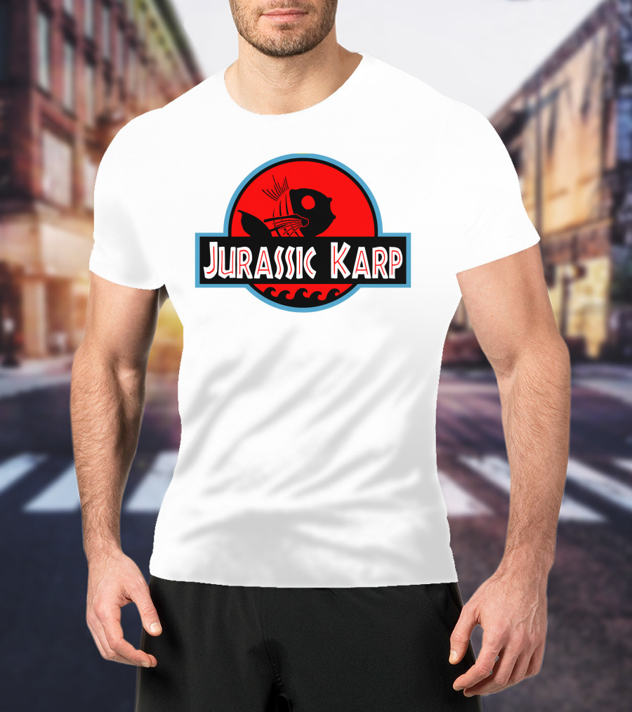 Jurassic Karp Dinosaur Fish Meme Crossover Circle T-Shirt