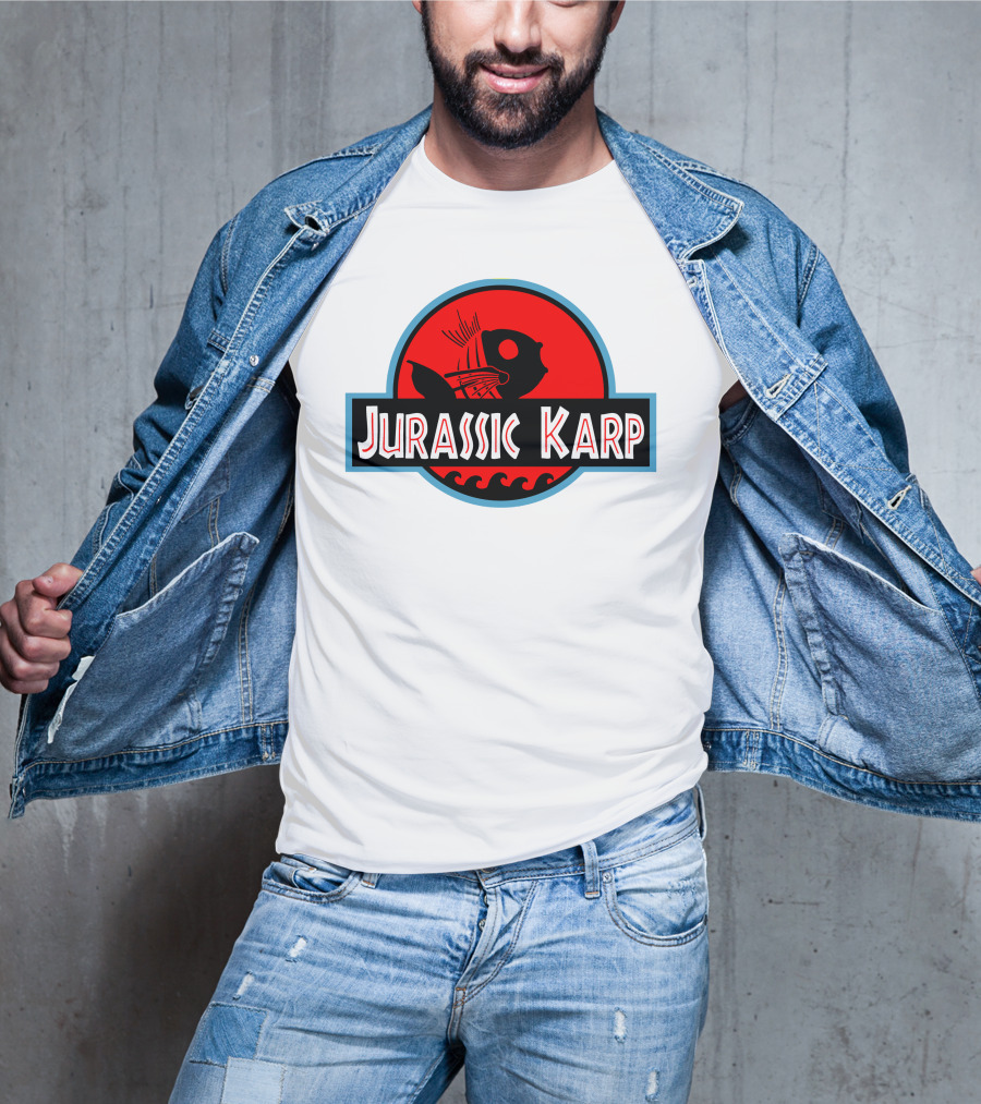 Jurassic Karp Dinosaur Fish Meme Crossover Circle T-Shirt