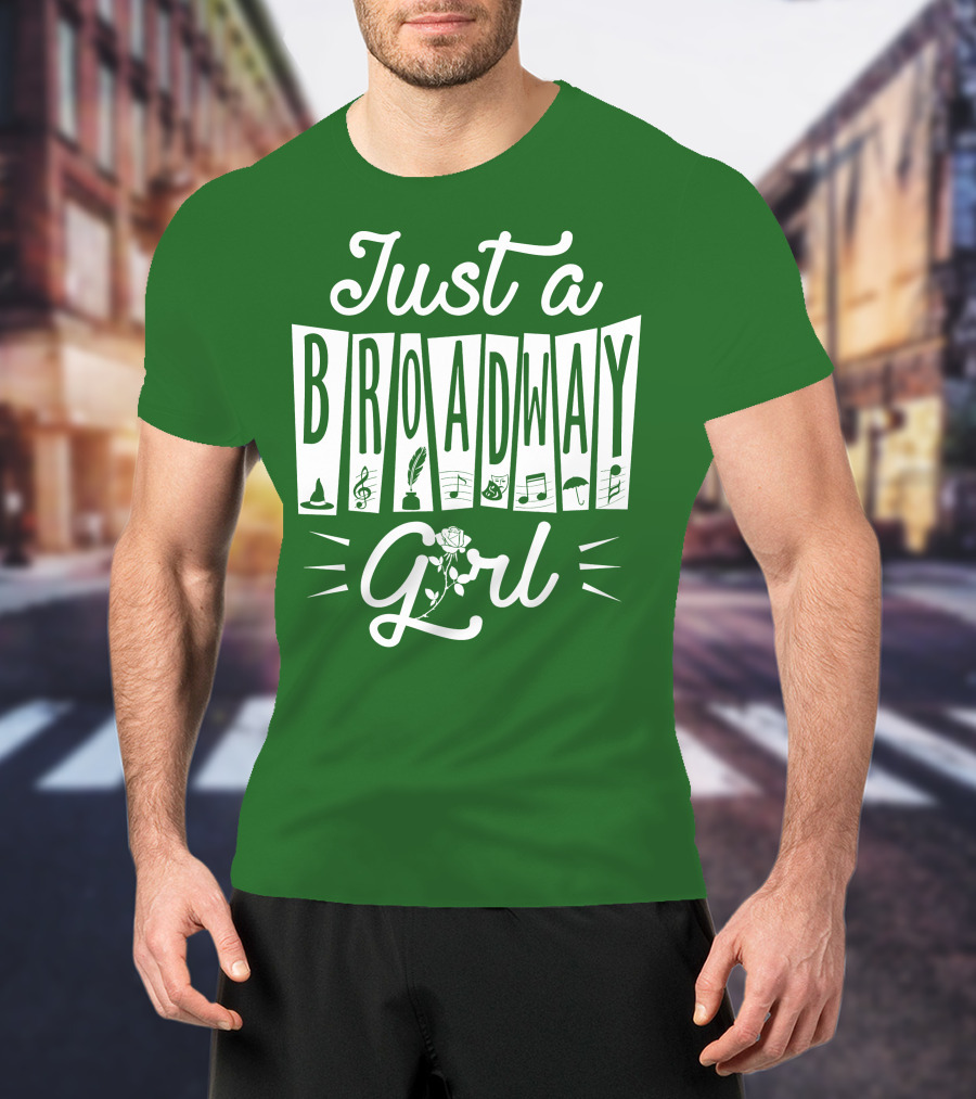 Just A Broadway Girl Wizard Music Rose Notes T-Shirt