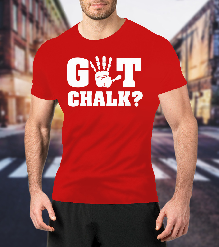 Got Chalk Question Handprint Motif T-Shirt