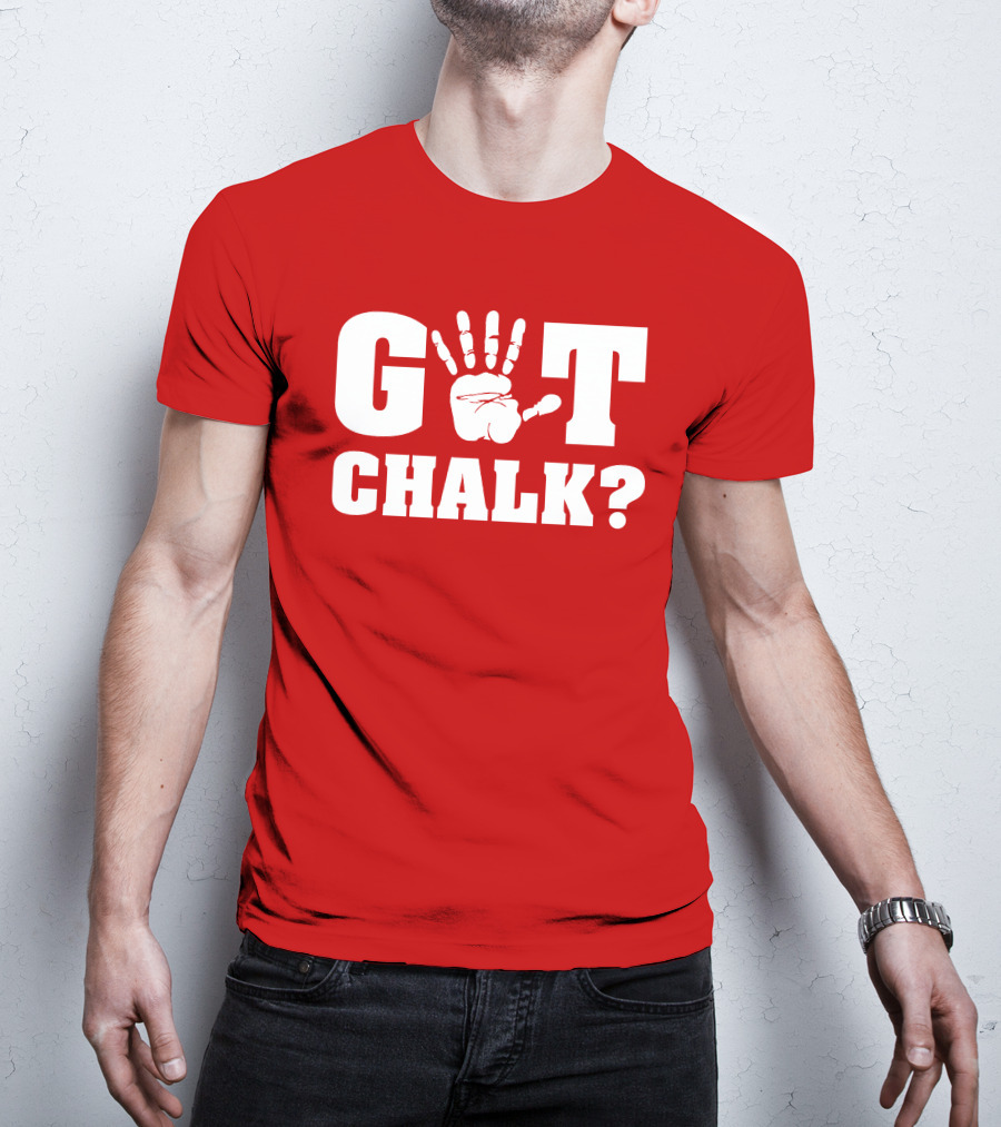 Got Chalk Question Handprint Motif T-Shirt