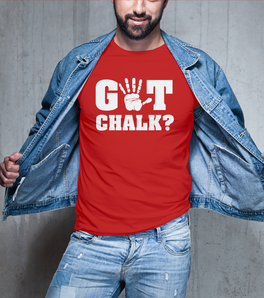 Got Chalk Question Handprint Motif T-Shirt