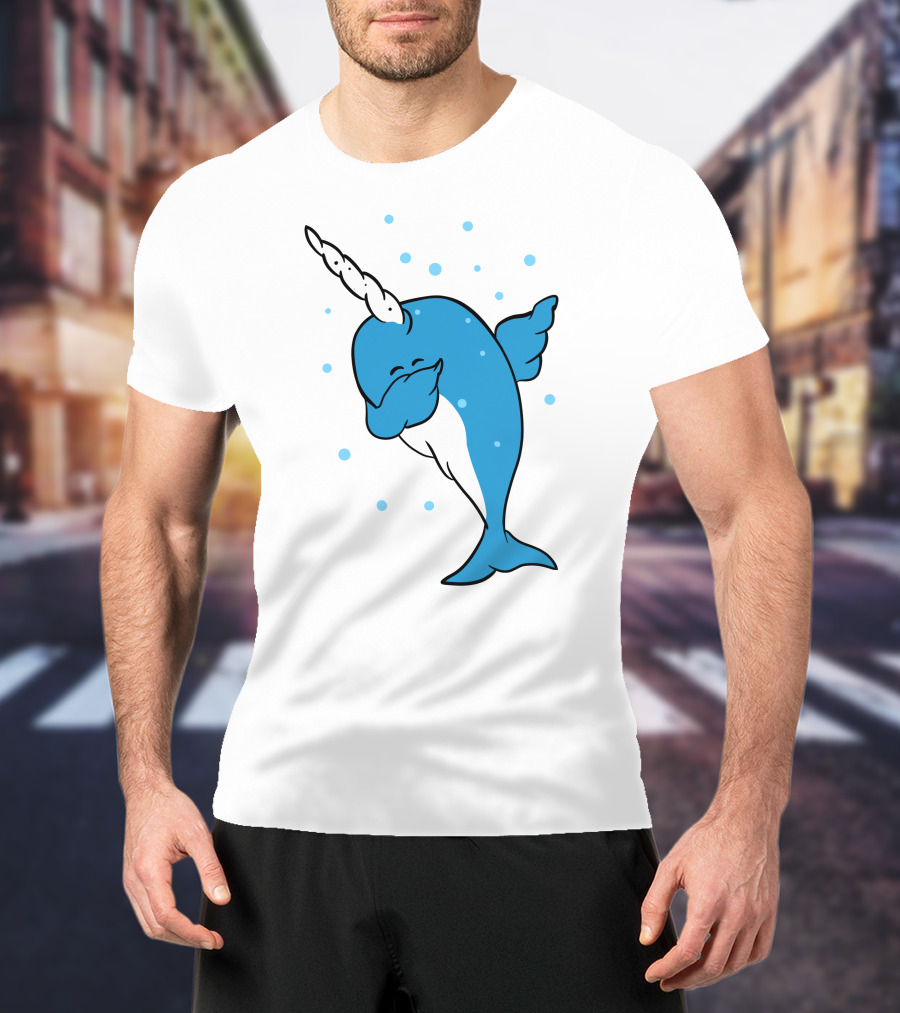 Dabbing Narwhal With Spots T-Shirt