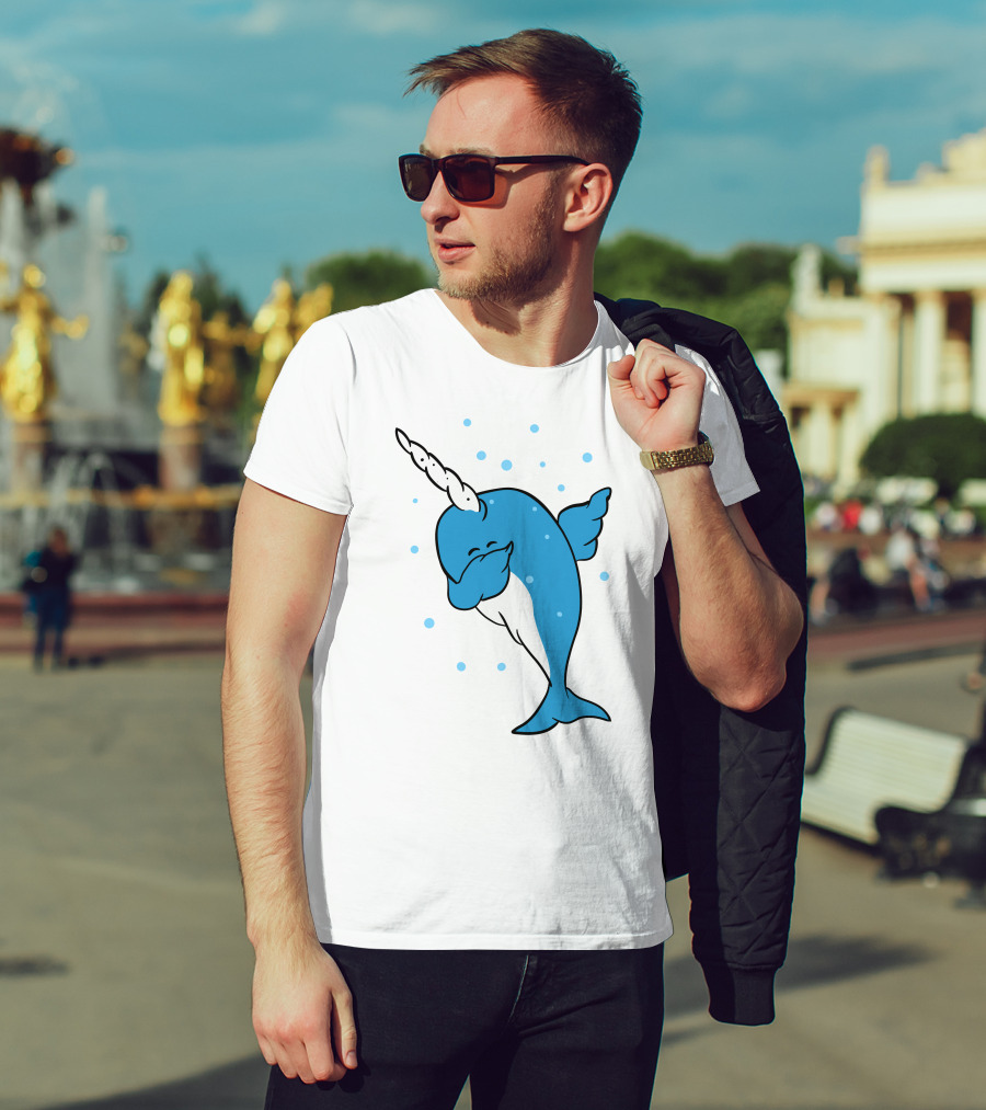Dabbing Narwhal With Spots T-Shirt