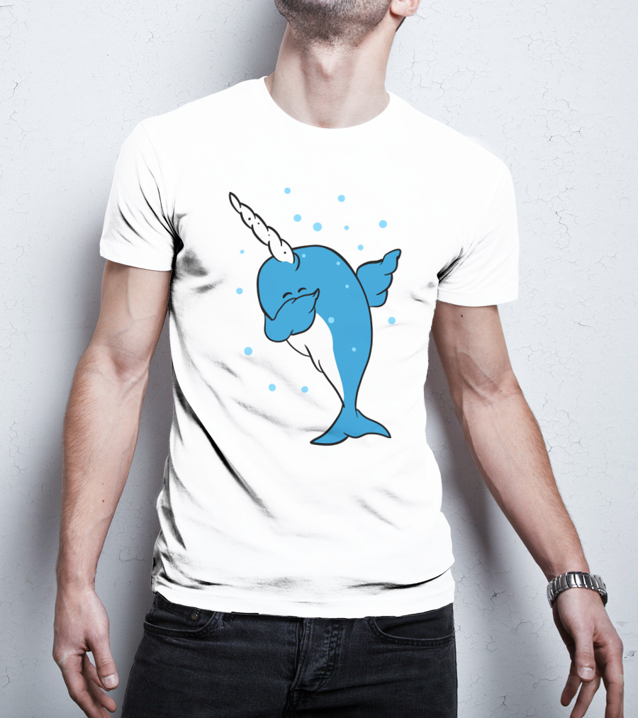 Dabbing Narwhal With Spots T-Shirt