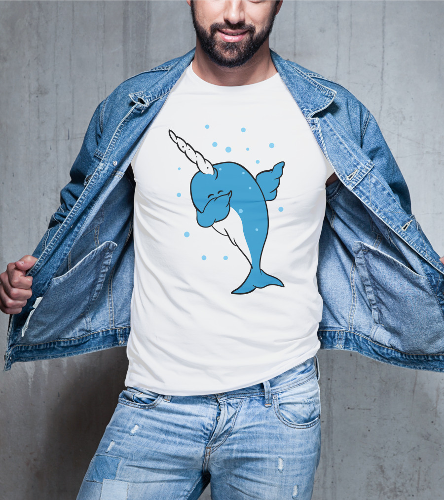 Dabbing Narwhal With Spots T-Shirt