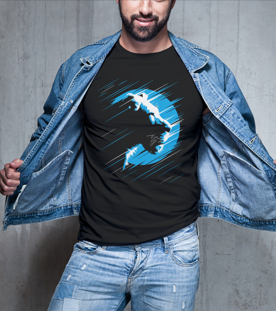Lioness Blue Predator In Moonlight Stripes T-Shirt