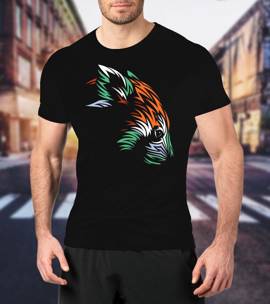 Tribal Red Panda Abstract Head T-Shirt