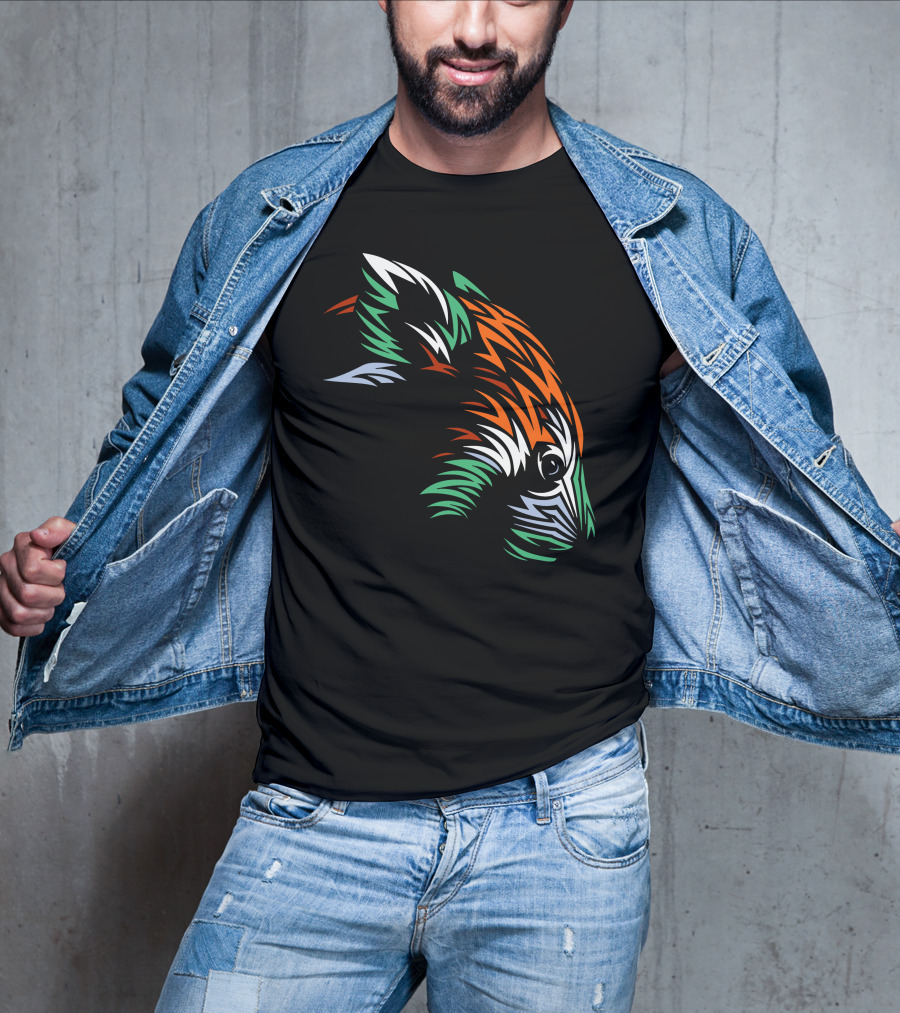 Tribal Red Panda Abstract Head T-Shirt