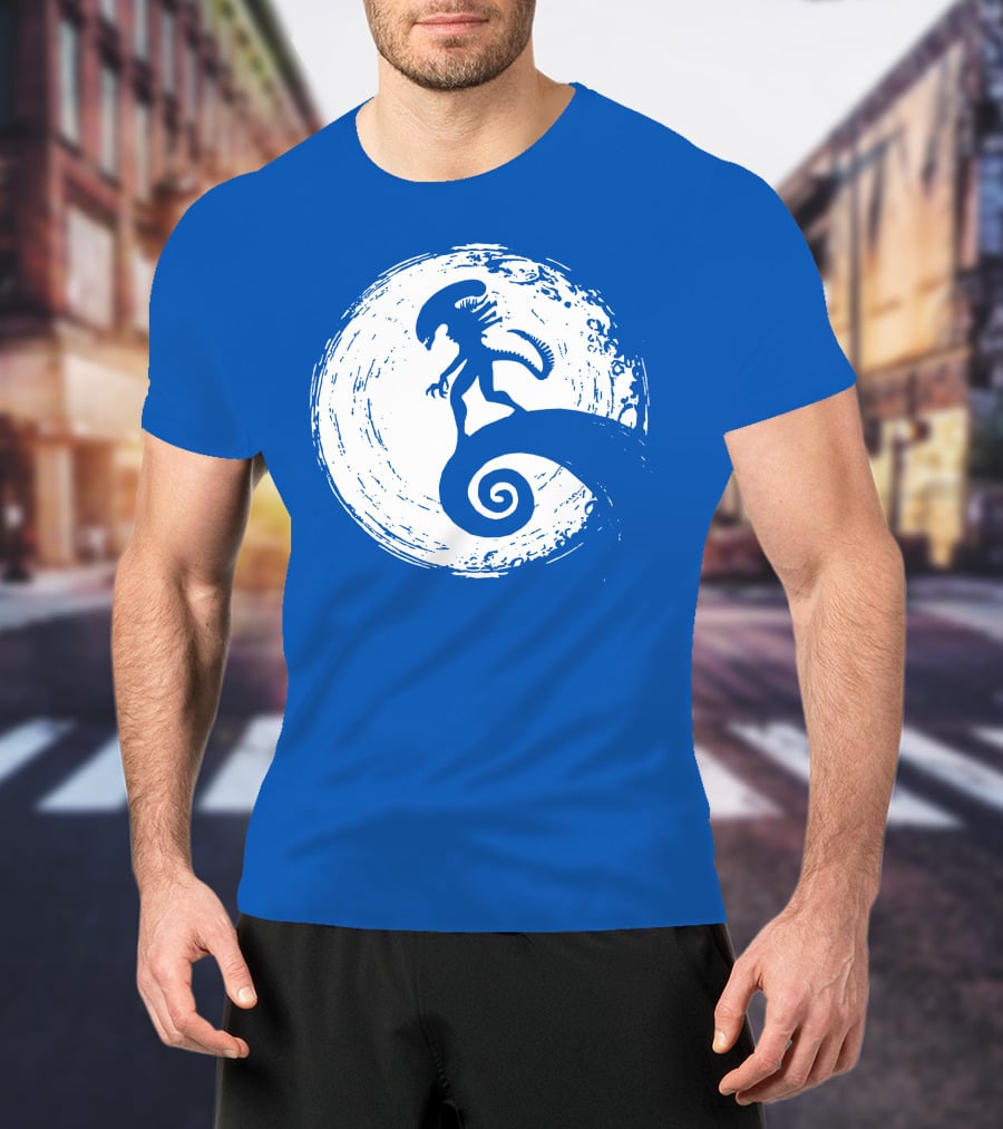 Nightmare On LV 426 Alien Meets Spiral Moon Scene T-Shirt