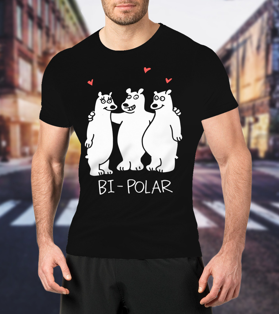 Bi Polar Bears With Hearts T-Shirt