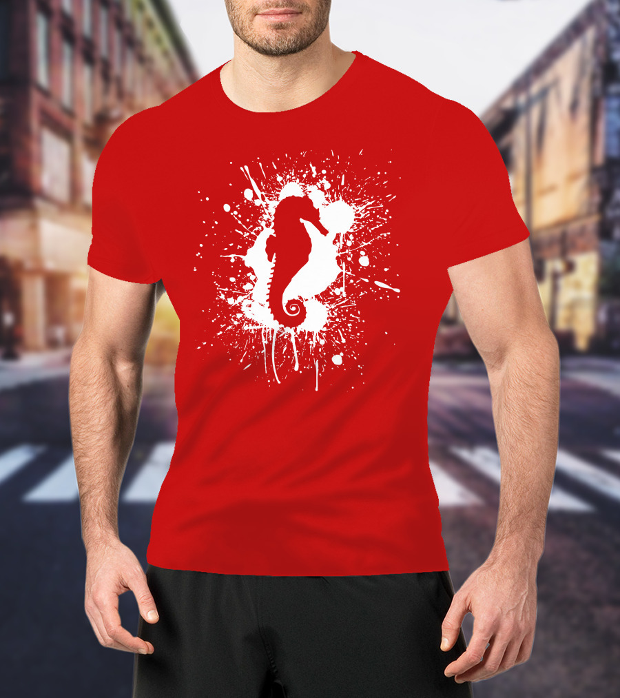 Seahorse Splatter T-Shirt