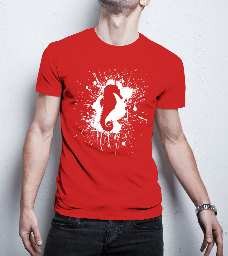 Seahorse Splatter T-Shirt