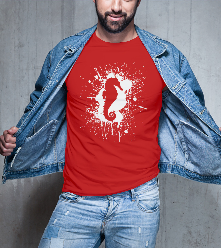 Seahorse Splatter T-Shirt