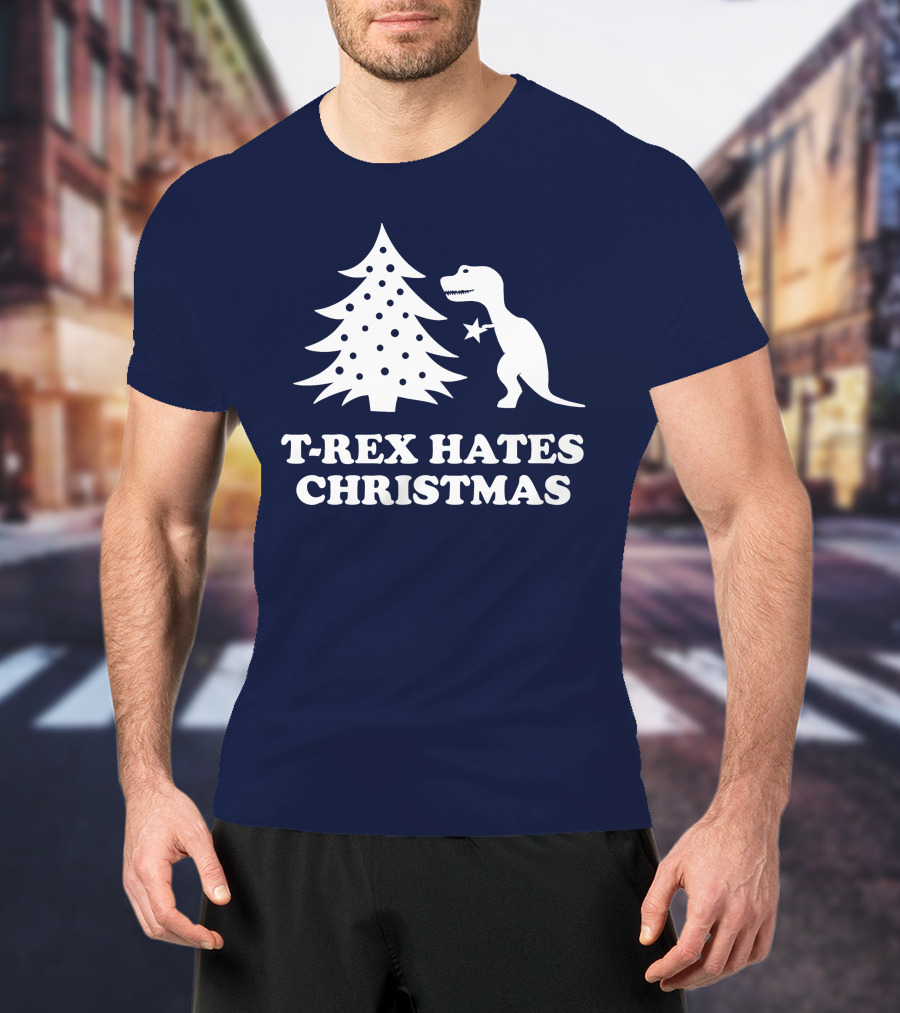 T-Rex Hates Christmas T-Shirt