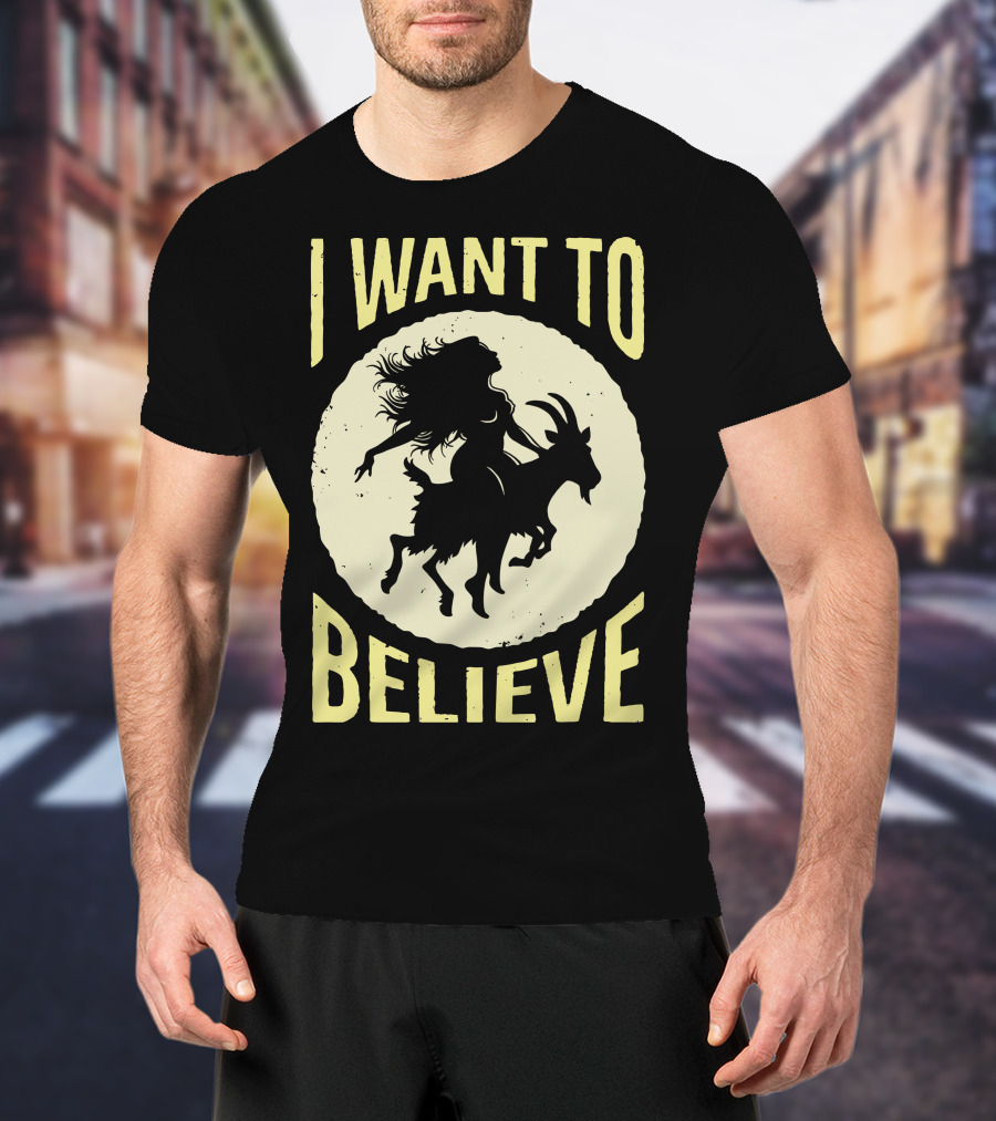 I Want To Believe Witch Goat T-Shirt