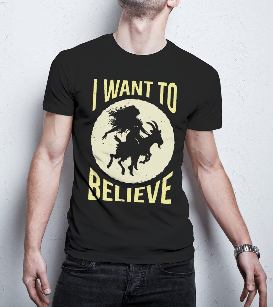 I Want To Believe Witch Goat T-Shirt