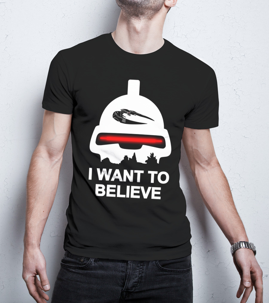I Want To Believe Cylon Raider Battlestar Galactica T-Shirt