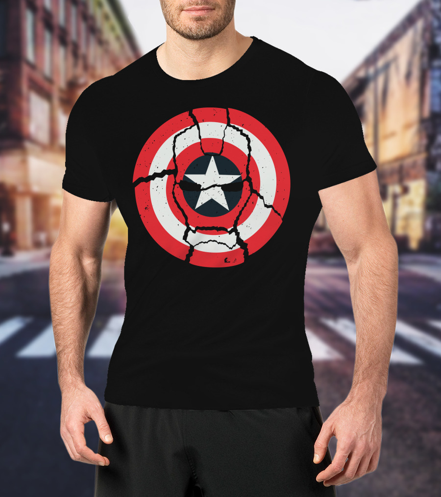 Cracked Star Shield Casualties T-Shirt