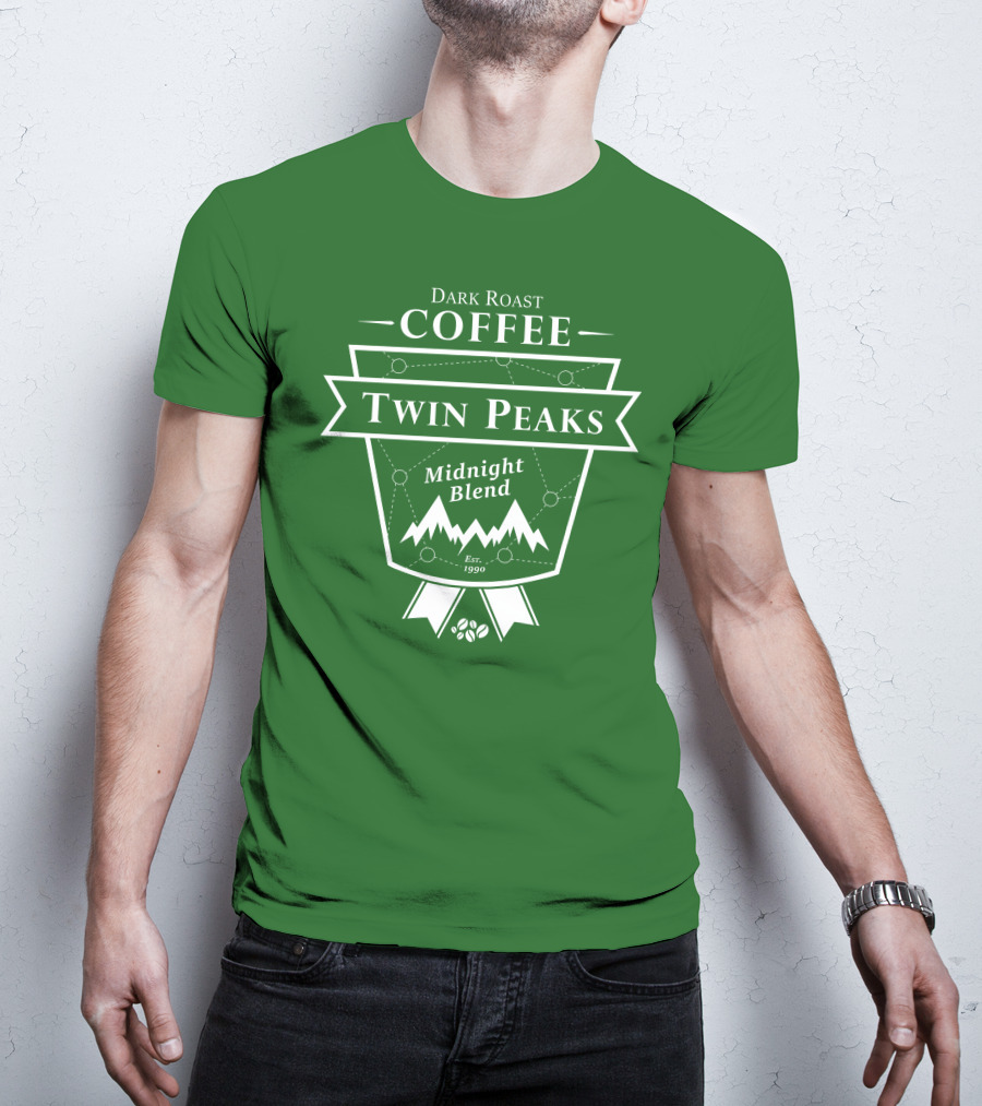 Twin Peaks Coffee Dark Roast Midnight Blend Est. 1990 T-Shirt