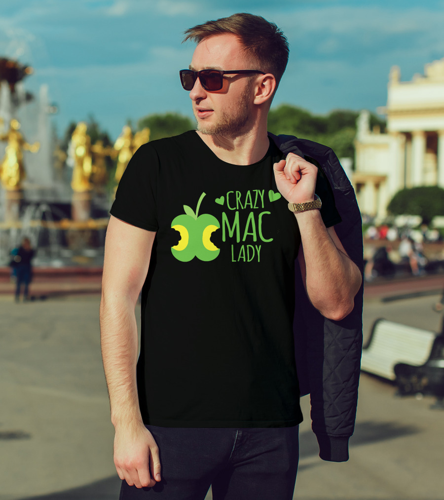 CRAZY MAC LADY Green Apple Bites T-Shirt