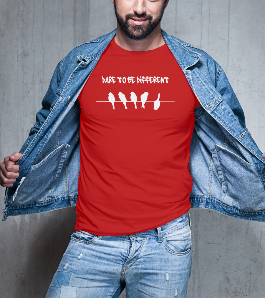 Dare To Be Different Birds In A Line T-Shirt