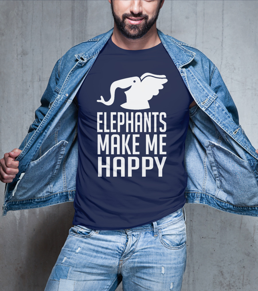 Elephants Make ME Happy T-Shirt