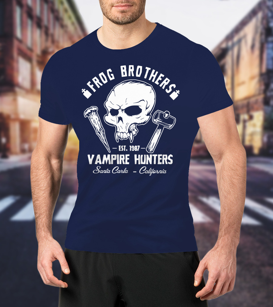 Frog Brothers Vampire Hunters Est. 1987 Santa Carla California T-Shirt