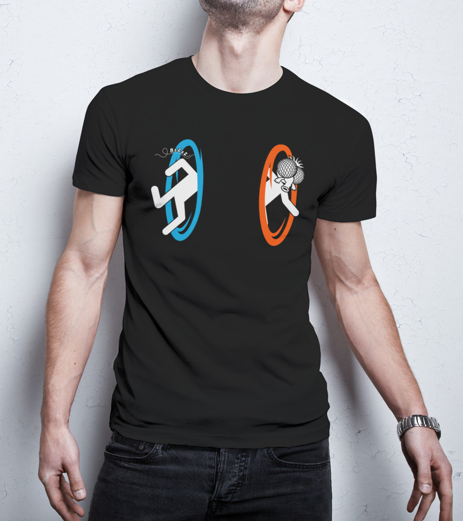 Fly Trouble Bzzz Portal Fly Head Collision T-Shirt