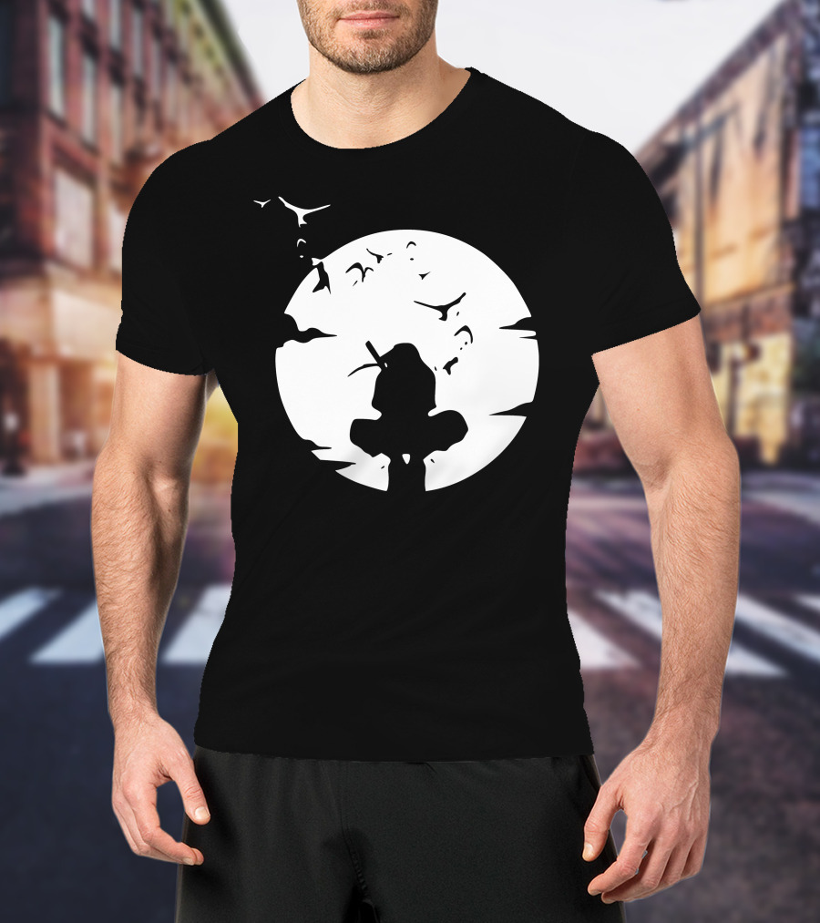Itachi Uchiha Moonlit Silhouette Stance T-Shirt