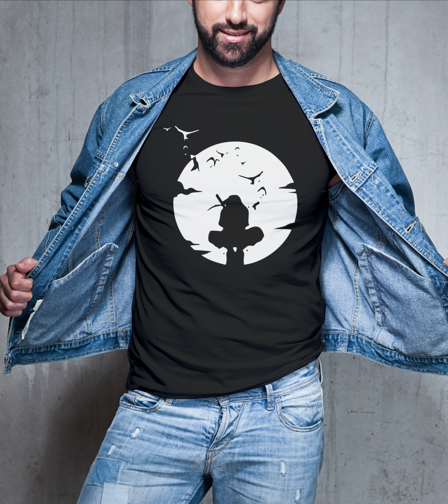 Itachi Uchiha Moonlit Silhouette Stance T-Shirt