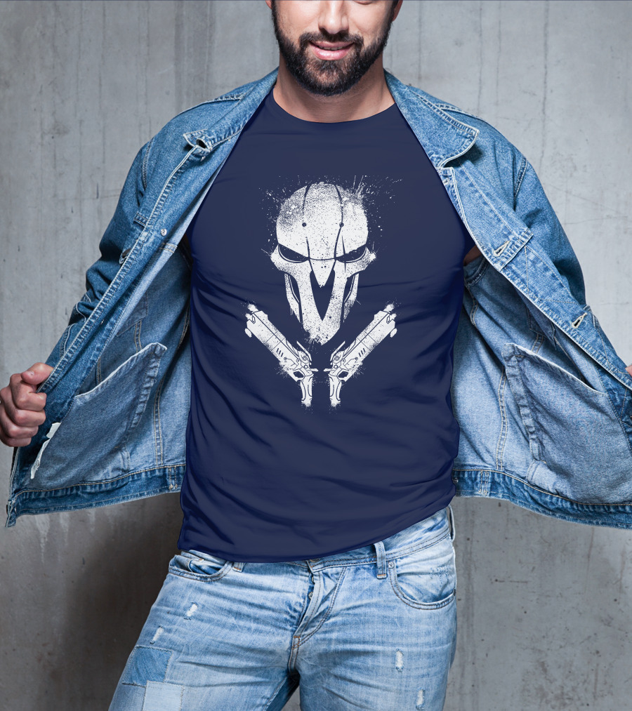 JHIN Reaper Mask With Dual Pistols T-Shirt