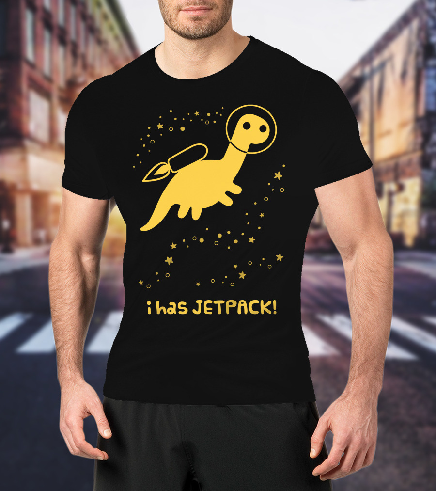 I Has JETPACK Dinosaur In Space T-Shirt