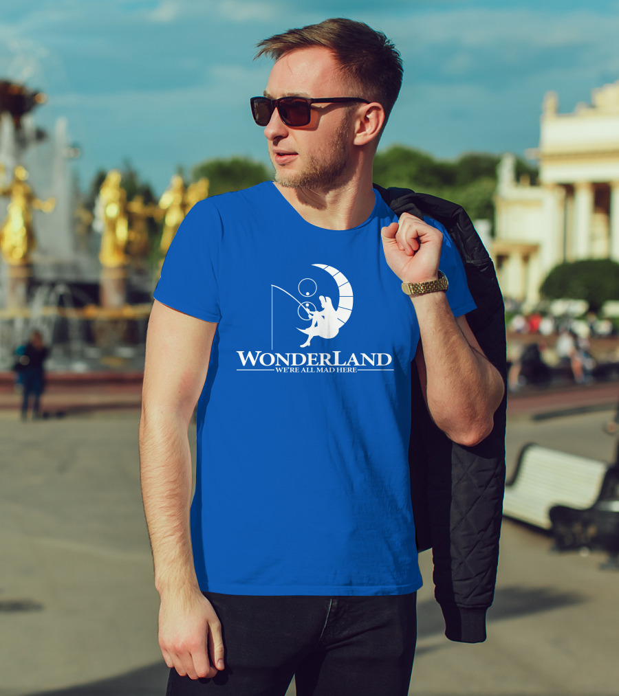 Wonderland We're All Mad Here Moon Fishing T-Shirt