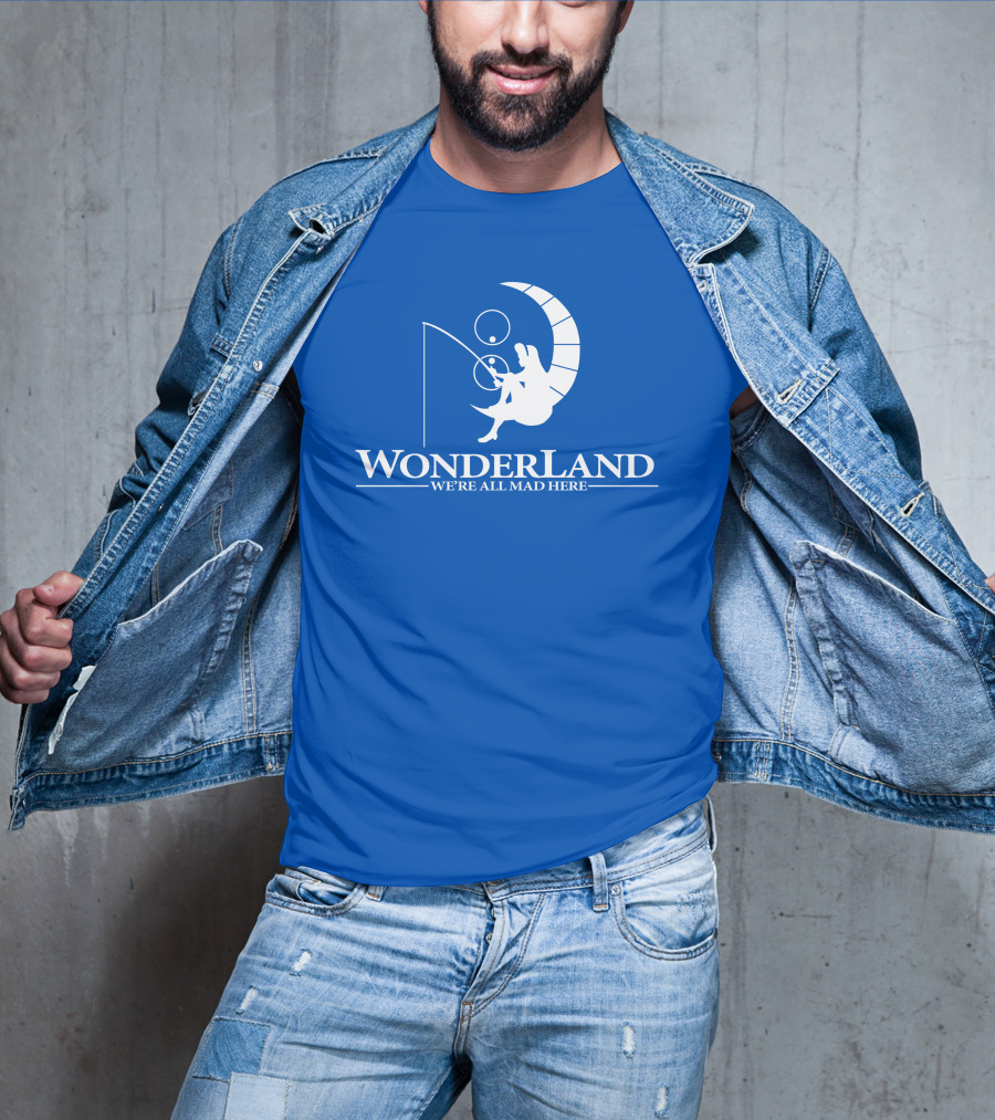 Wonderland We're All Mad Here Moon Fishing T-Shirt